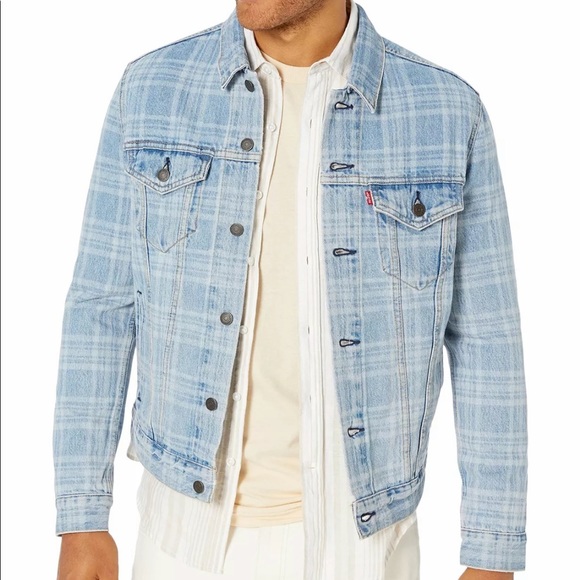 levis plaid trucker jacket